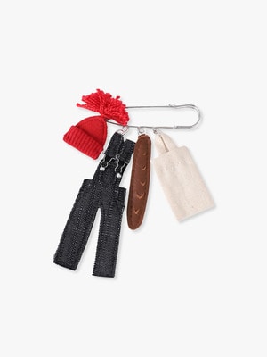 チェックパンツ＆スニーカー ブローチ｜Anne Marie Herckes(アンヌ