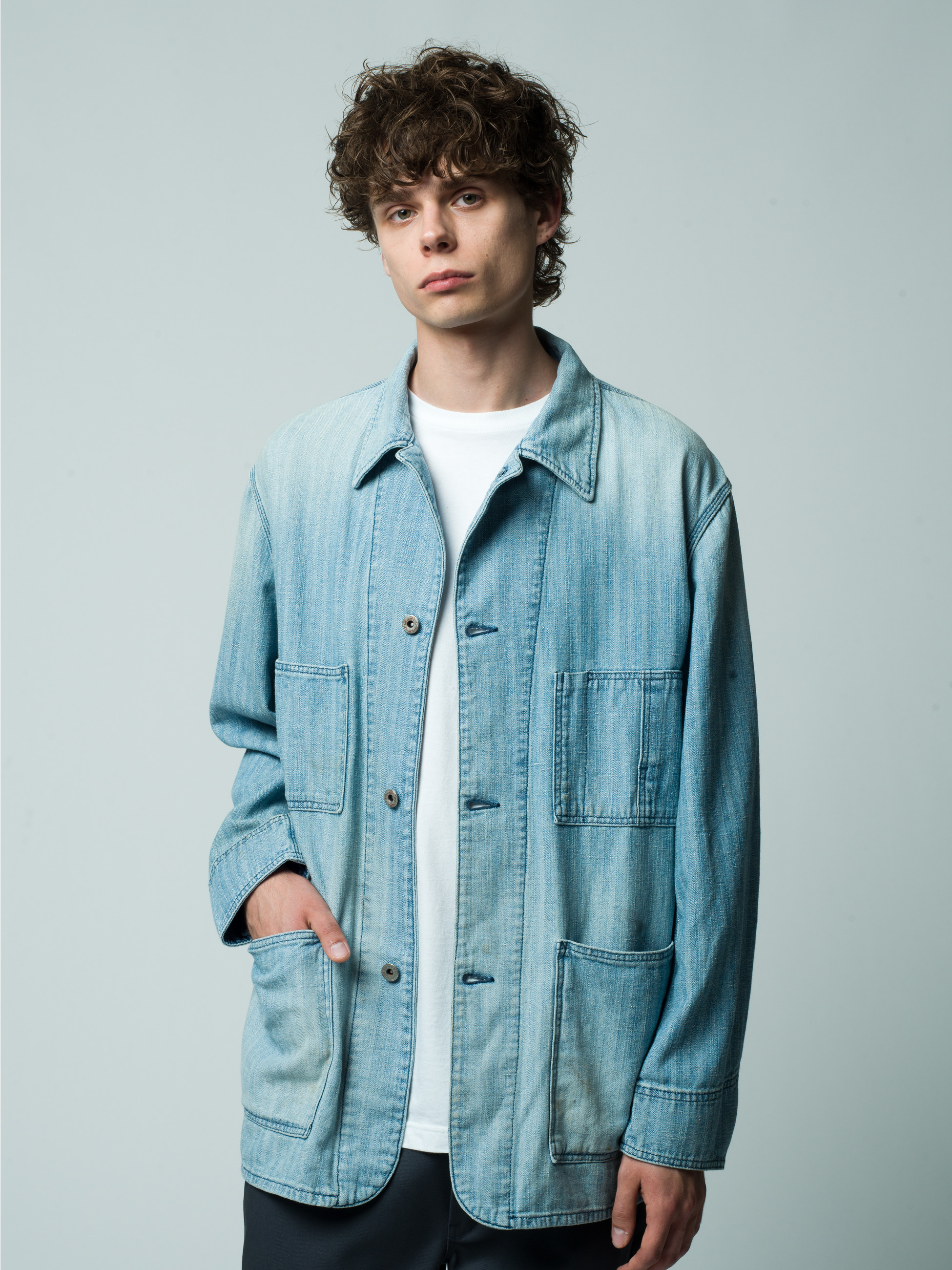 ヘリンボーンデニム カバードジャケット｜Ron Herman DENIM(ロン