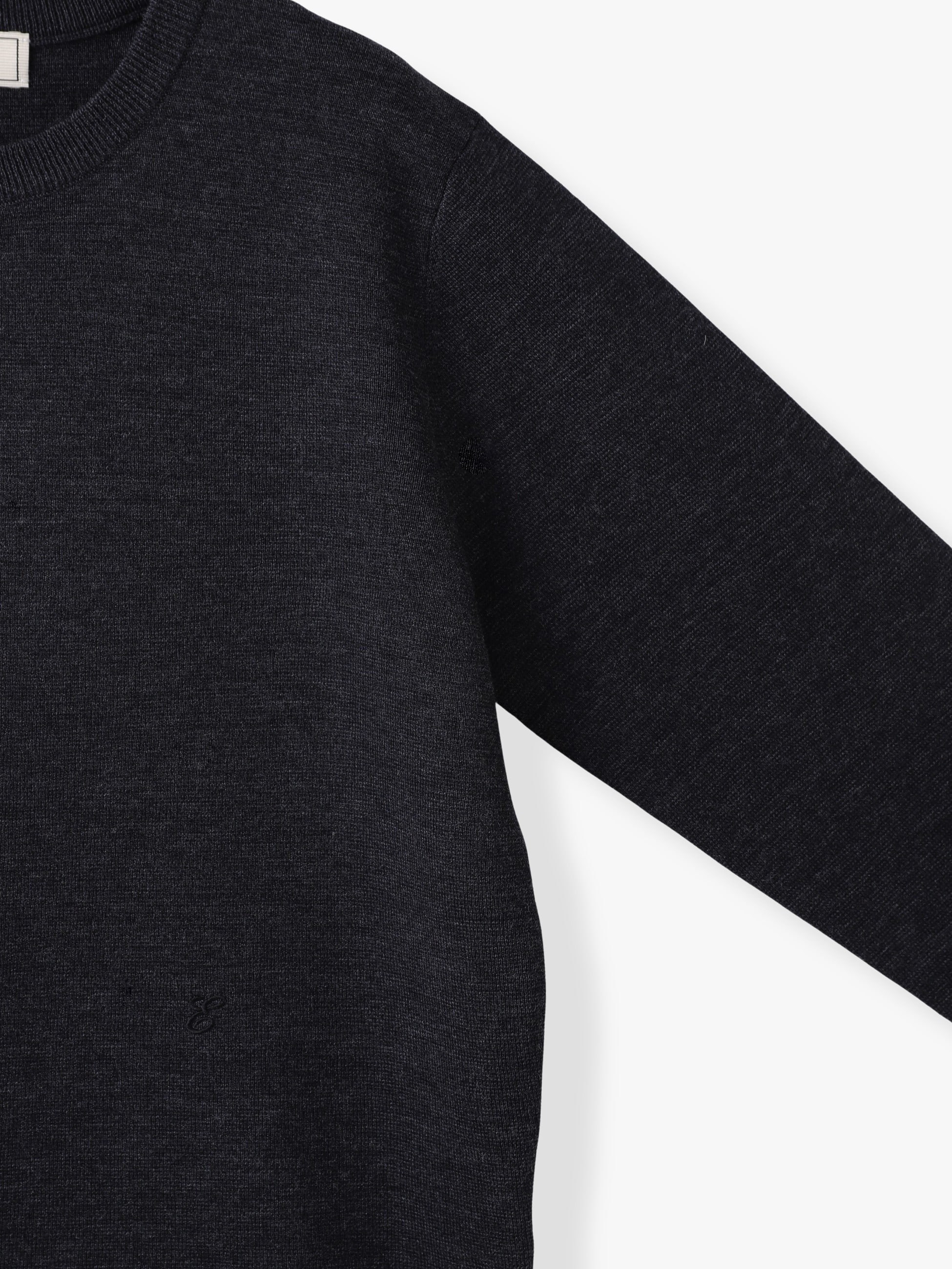 ハイゲージ ミラノリブ クルーネック ニット プルオーバー｜ebure