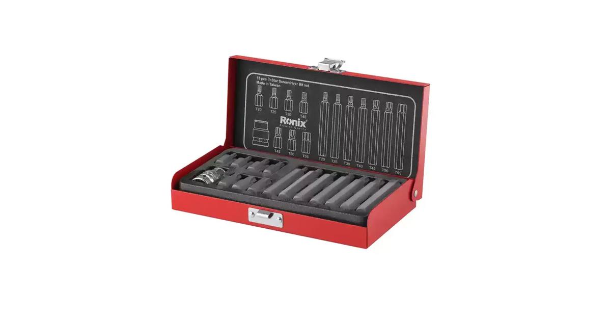 15 Pcs Star Screw Driver Bit Set - RH-2696 | 🧰 Ronix Tools