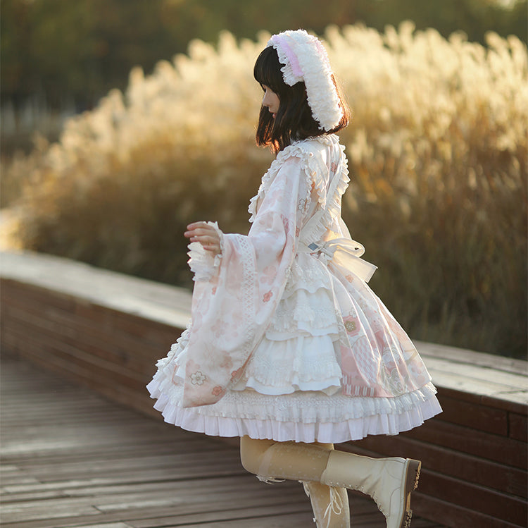 Japanese Style Sakura Pink Kimono Lolita Dress – ロリータ