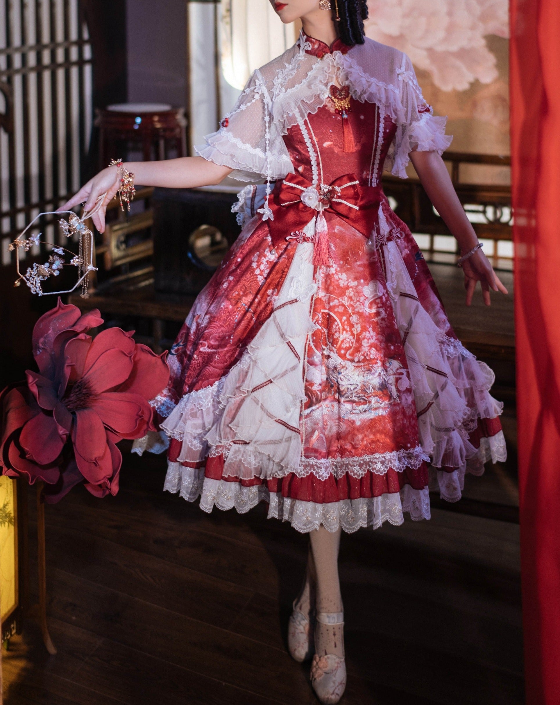 九色鹿 華ロリ プリンセスドレスフルセット – ロリータファッション