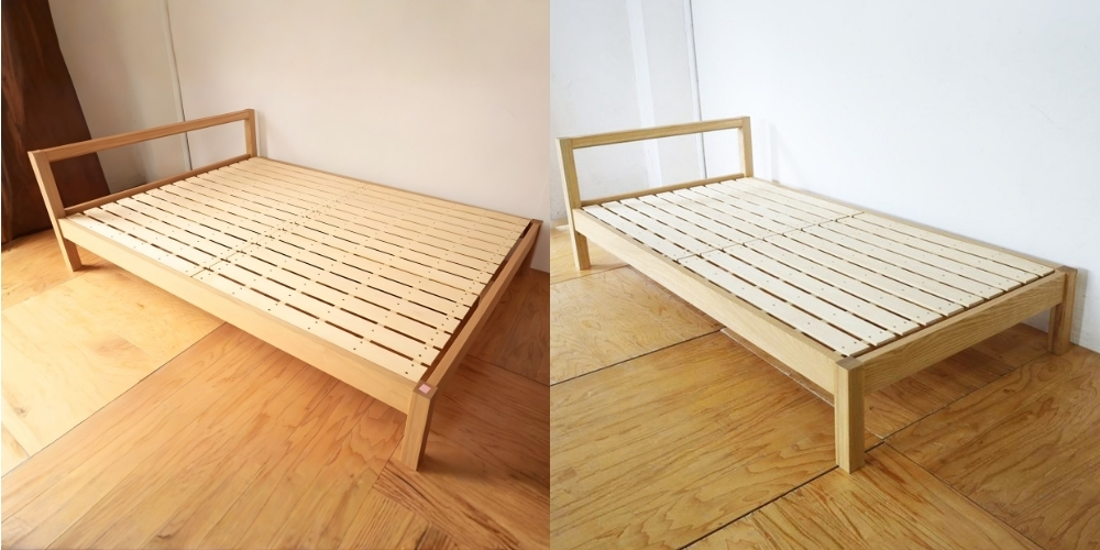 R1181:無印良品のダブルベッドをリサイズ。デザインそのままシングルに
