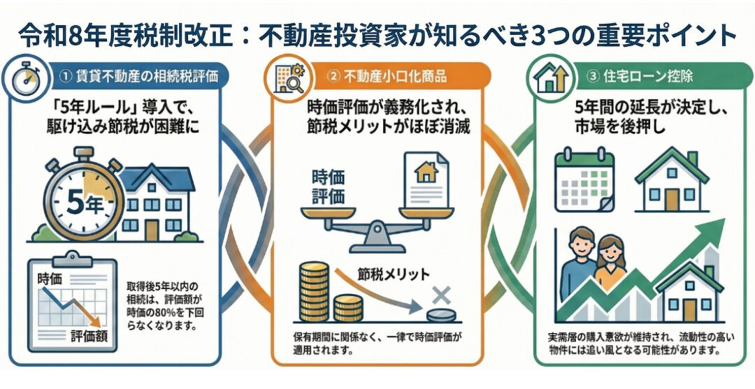 2025年12月決定】令和8年度税制改正大綱｜不動産投資家が知るべき5年