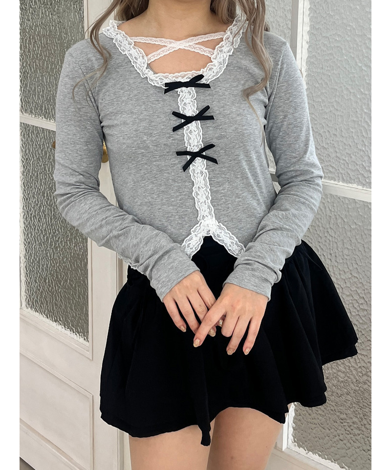 レースクロストップス｜MORE self LOVE モアセルフラブ 商品詳細