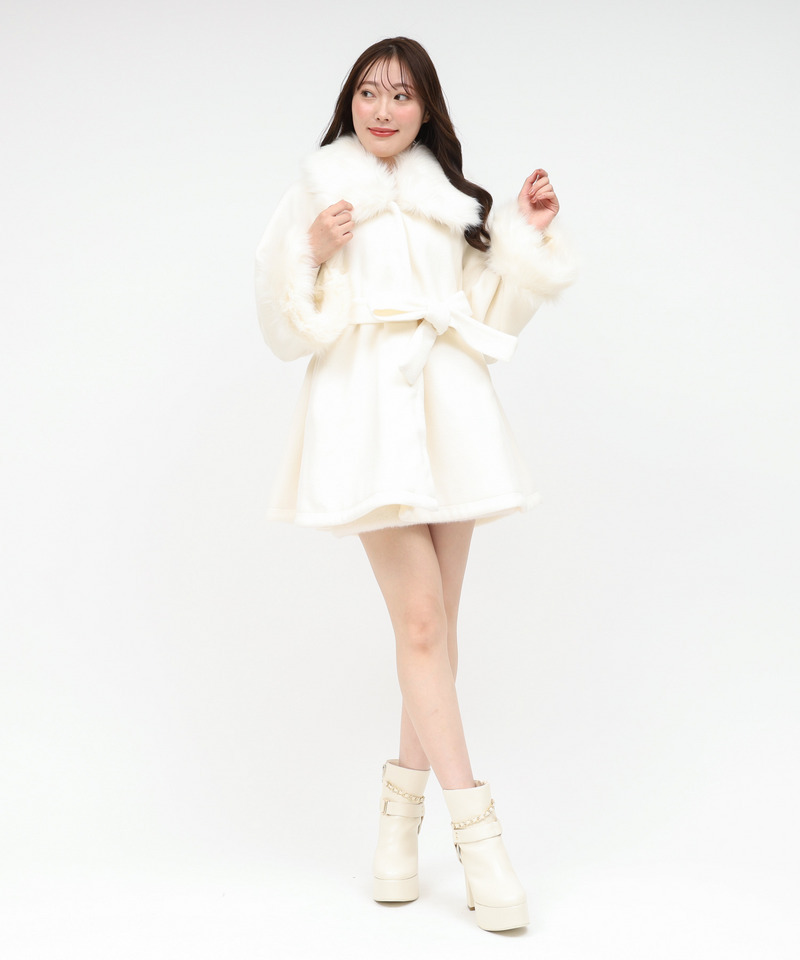 ファー付ポンチョ風コート｜ROYAL PARTY ロイヤルパーティー 商品詳細