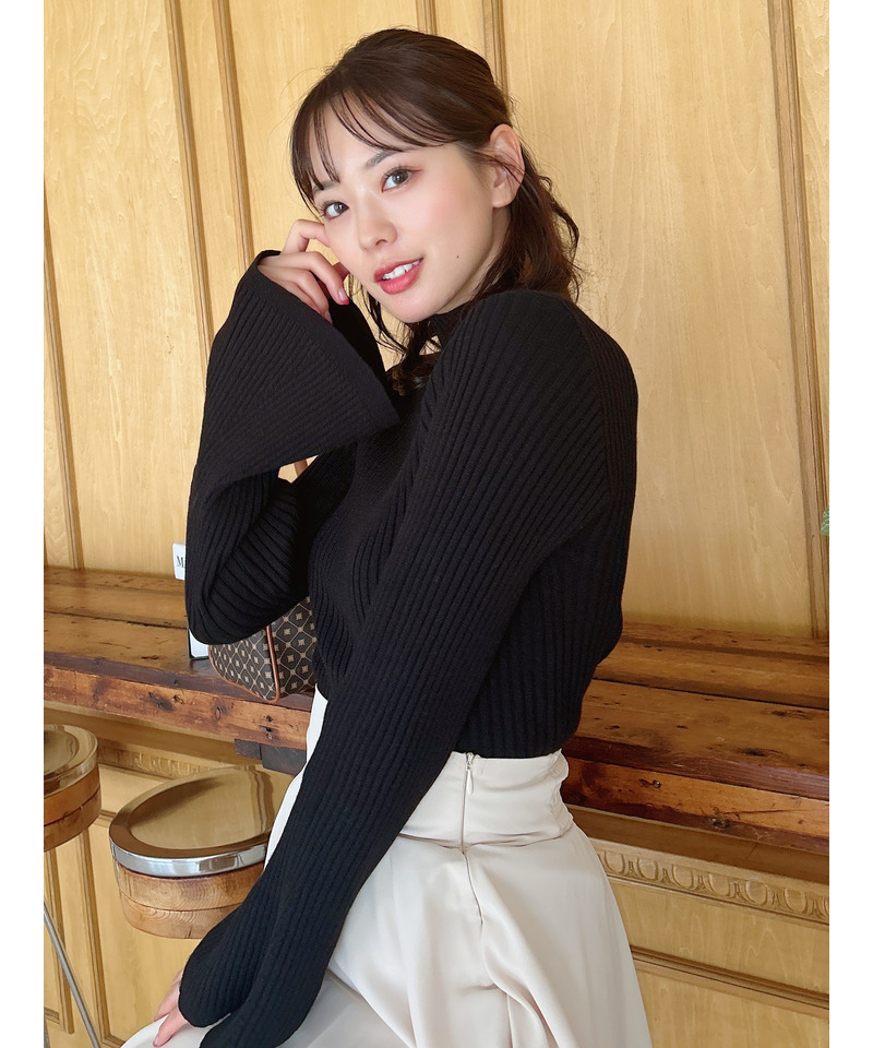 フレアスリーブリブニット｜MIIA ミーア 商品詳細｜ファッション通販