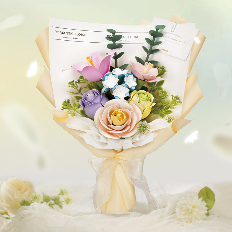 Robotime AF01J Spring Time Bouquet DIY 3D Plastic Puzzle