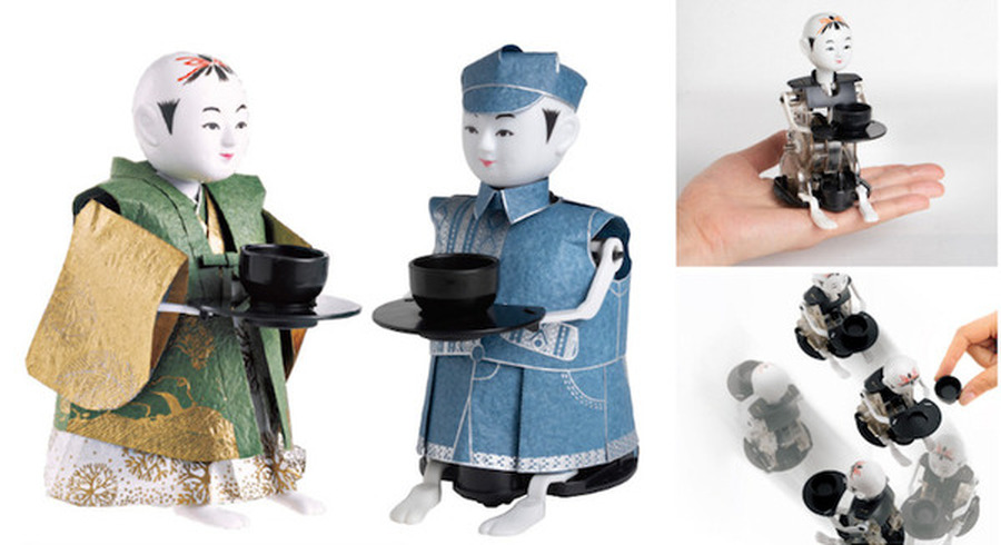 江戸のからくりロボット『ミニ茶運び人形』が組み立てキットになって