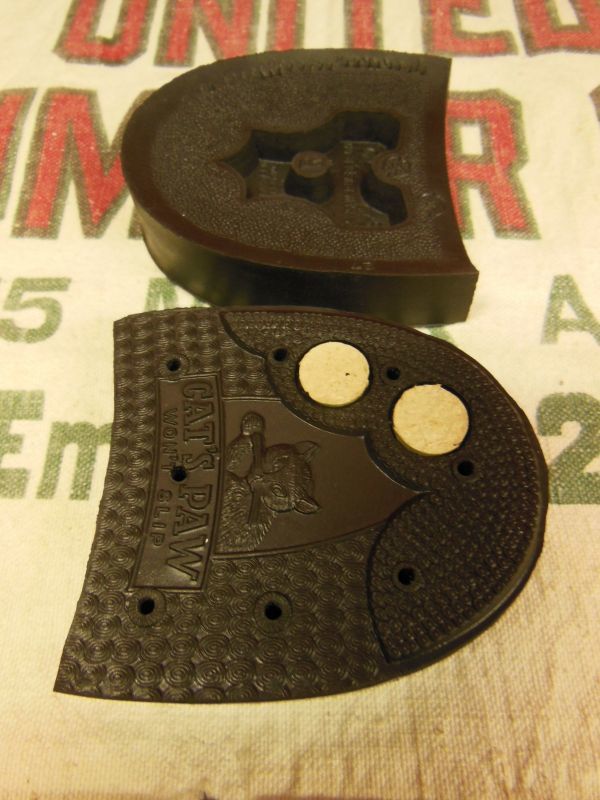 NOS CAT'S PAW RUBBER HEELS/WHOLE/9-10/NEUTRAL/箱入デッドストック