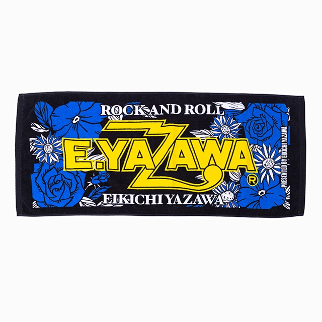 フェイスタオル(ロゴ)ブルーフラワー｜DIAMOND MOON通信販売｜矢沢永吉