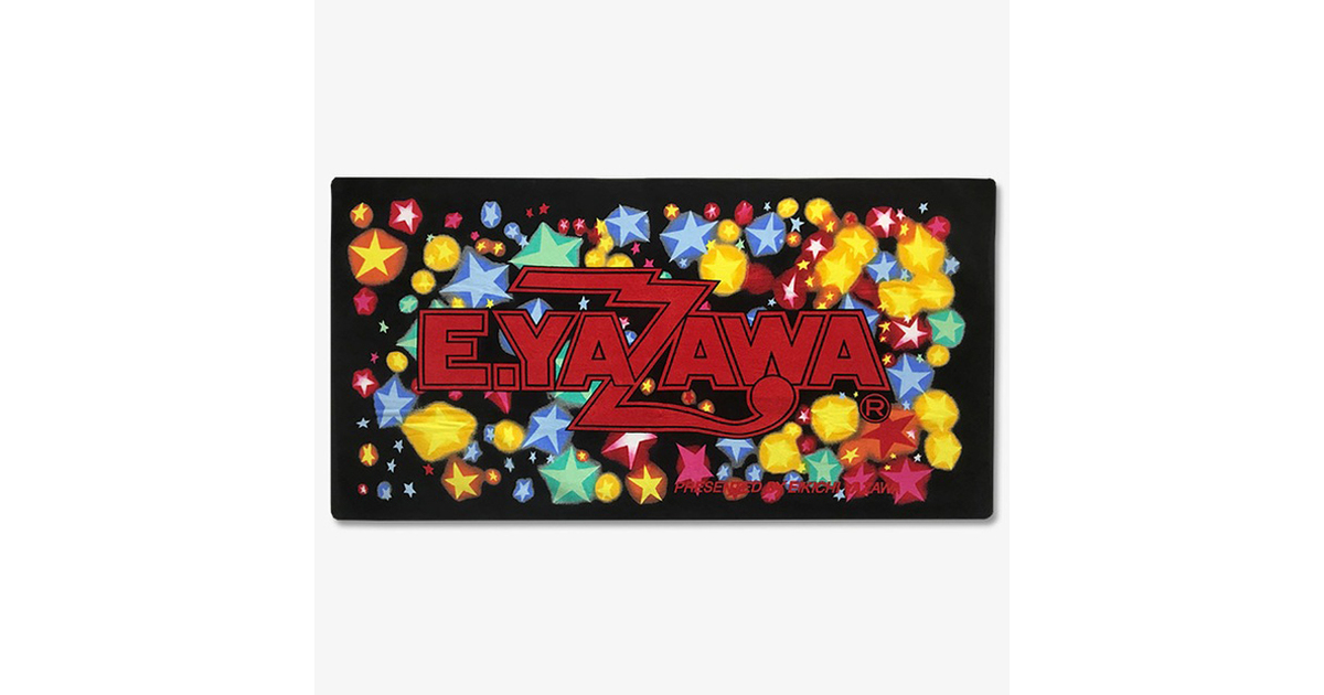 ジュニアビーチタオル(ロゴレインボー)ブラック/レッド｜DIAMOND MOON