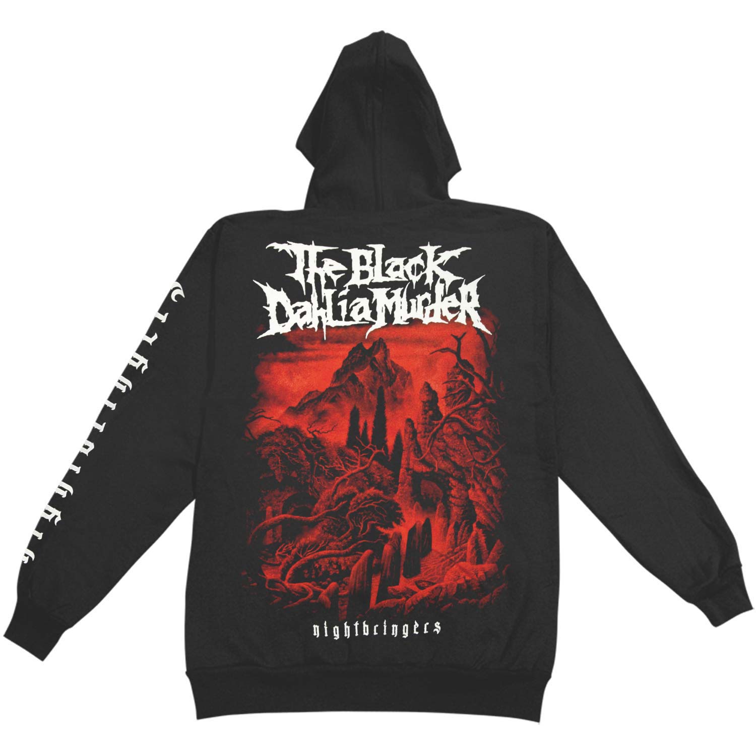 Black Dahlia Murder Nightbringers Zippered Hooded Sweatshirt