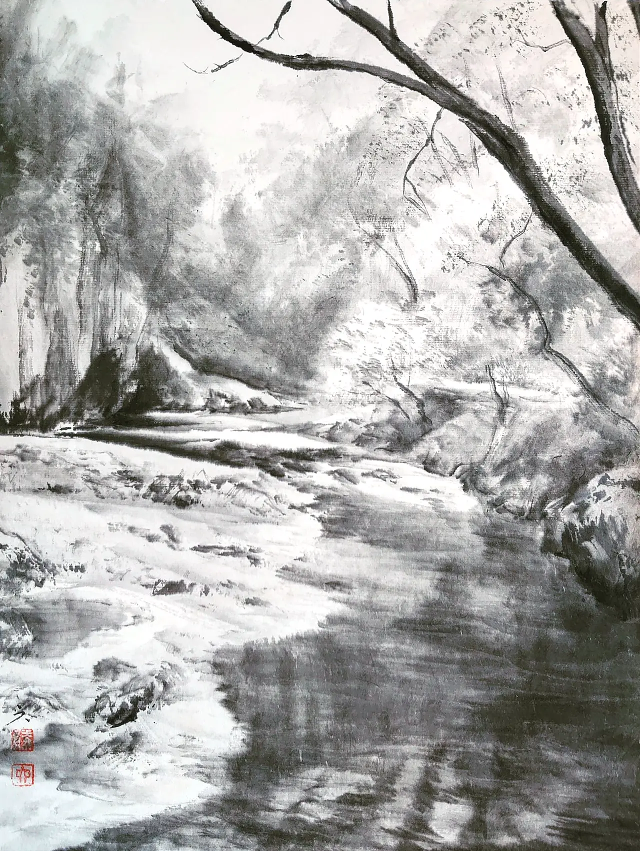 水墨画家 藤原六間堂 - Rockendou Fujiwara