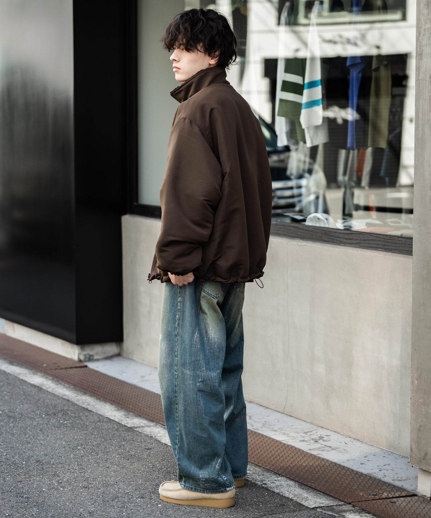 新色追加 2Wayリバーシブル 両A面オーバーサイズワンポイントサークル