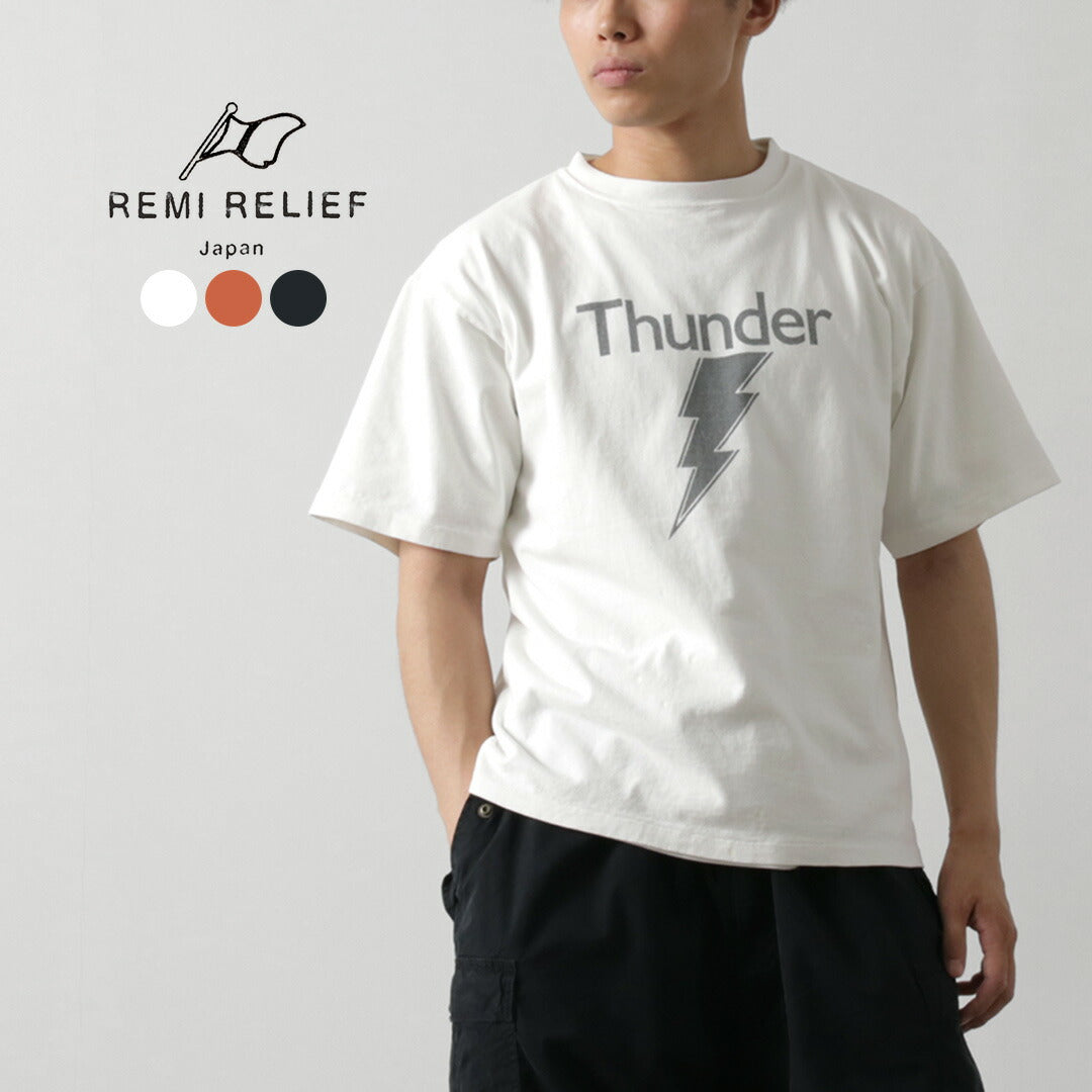 REMI RELIEF（レミレリーフ） NEW加工丸胴天竺T(Thunder)｜ROCOCO