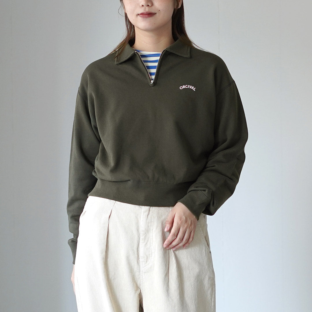 ORCIVAL（オーシバル） ミニ フレンチテリー ハーフジップ スウェット