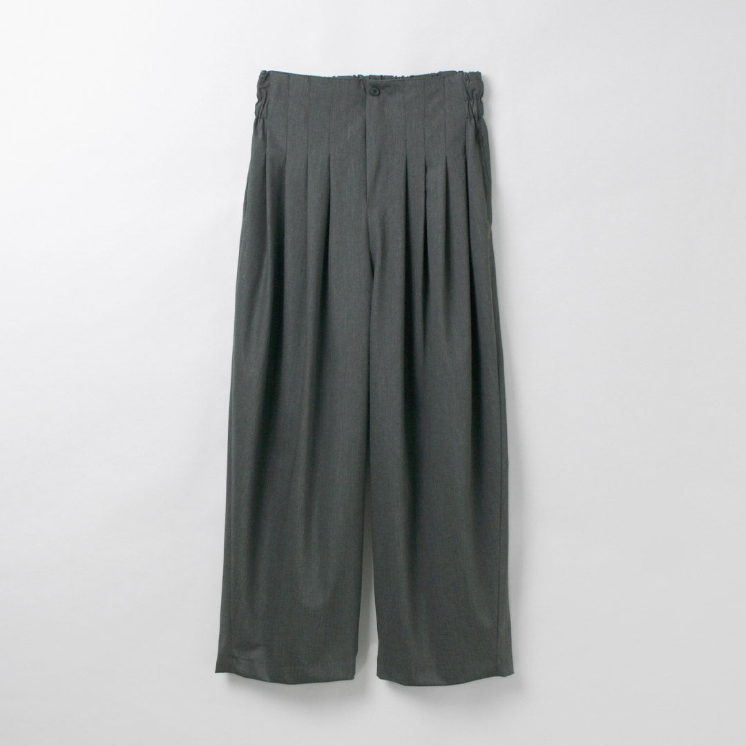 mizuiro ind（ミズイロインド） ハイウエスト タックパンツ / ボトムス