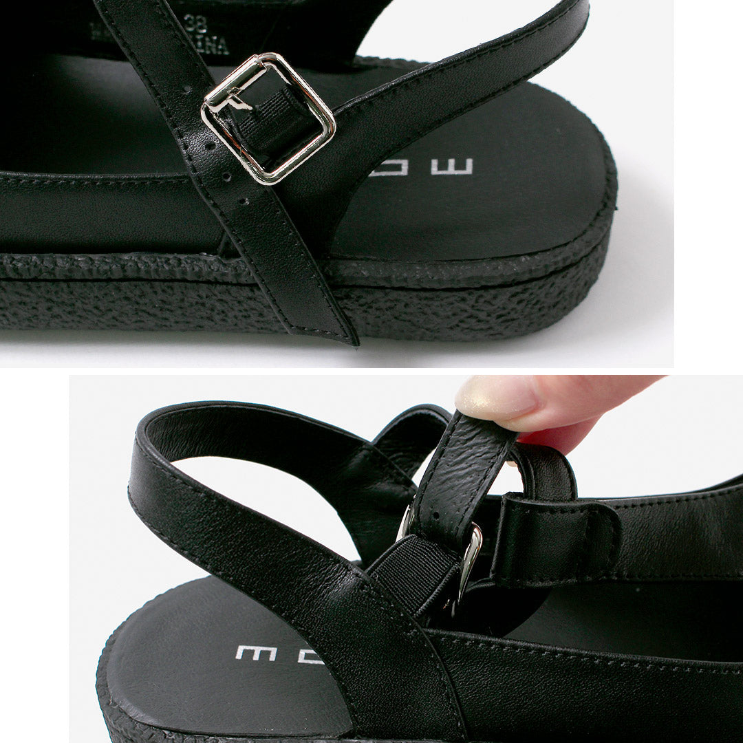 MOHI（モヒ） Tストラップ レザーサンダル / レディース フラット 本革