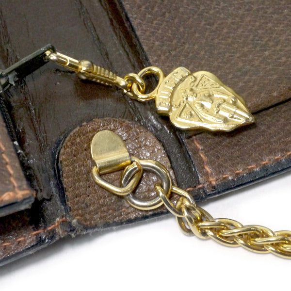 OLD Gucci ピグスキン横長チェーンクラッチバッグ（茶） – Vintage