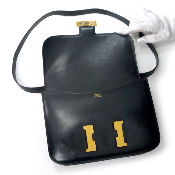 HERMES 80s!vintageコンスタンス23ボックスカーフ（黒） – Vintage