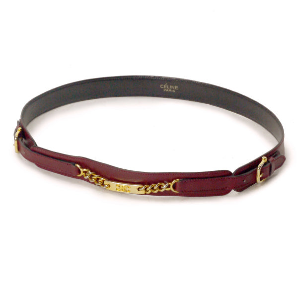 OLD CELINE チェーンデザイン マカダムベルト（ボルドー） – Vintage