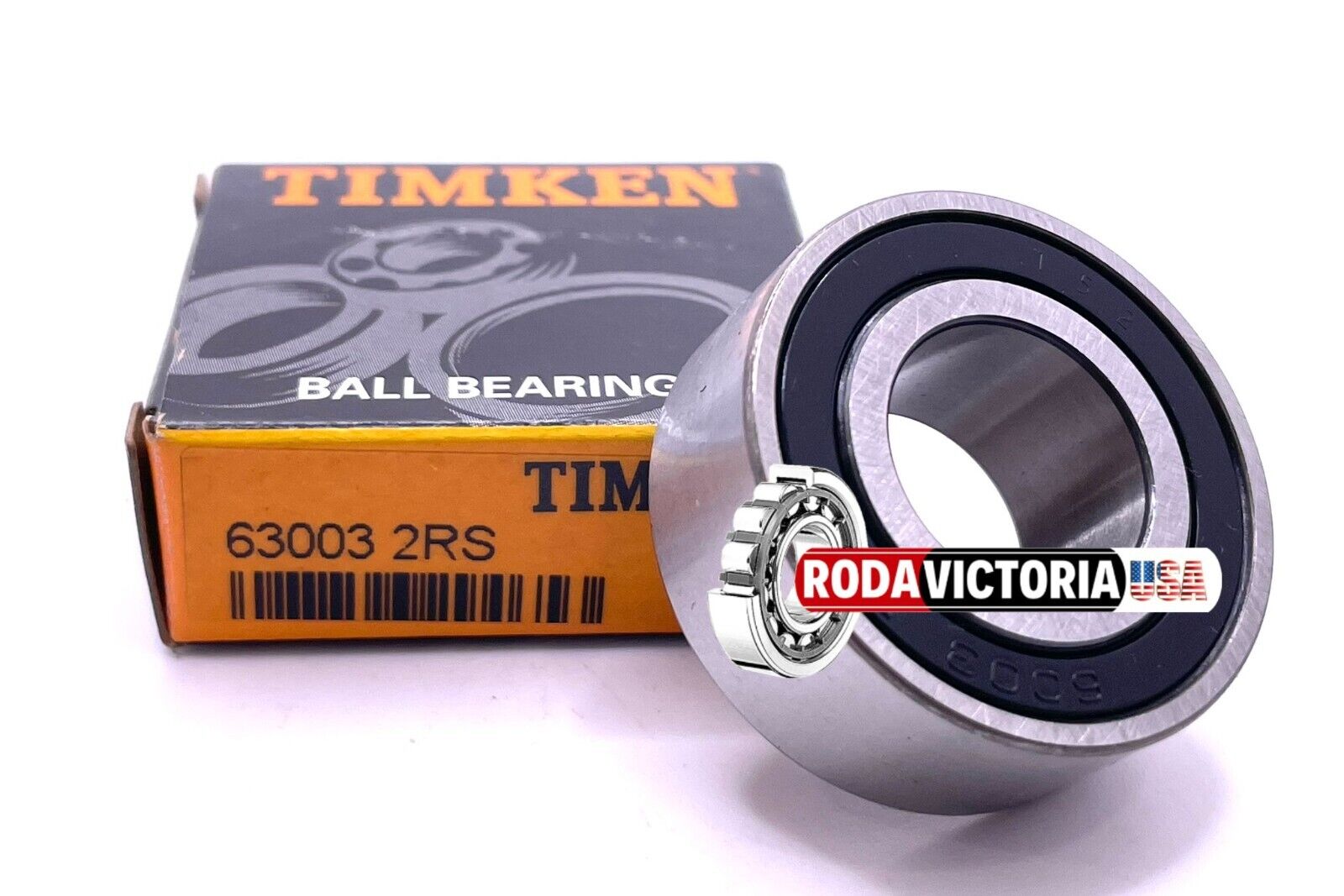 TIMKEN 63003-2RS Rubber Sealed Deep Groove Ball Bearing 17x35x14mm