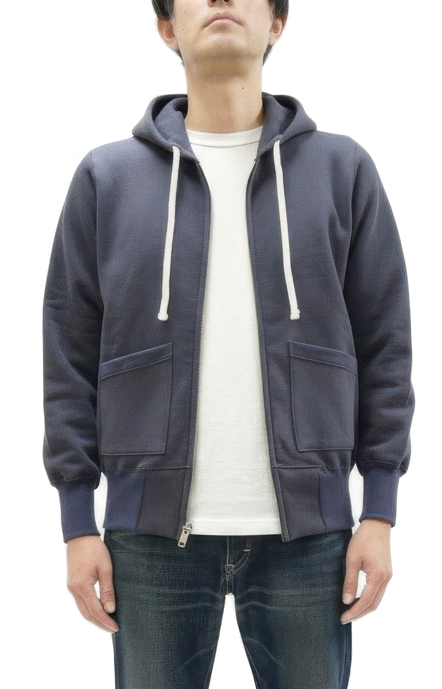 TOYS McCOY Men's Heavyweight Full Zip Hoodie - Vintage-Style Zip