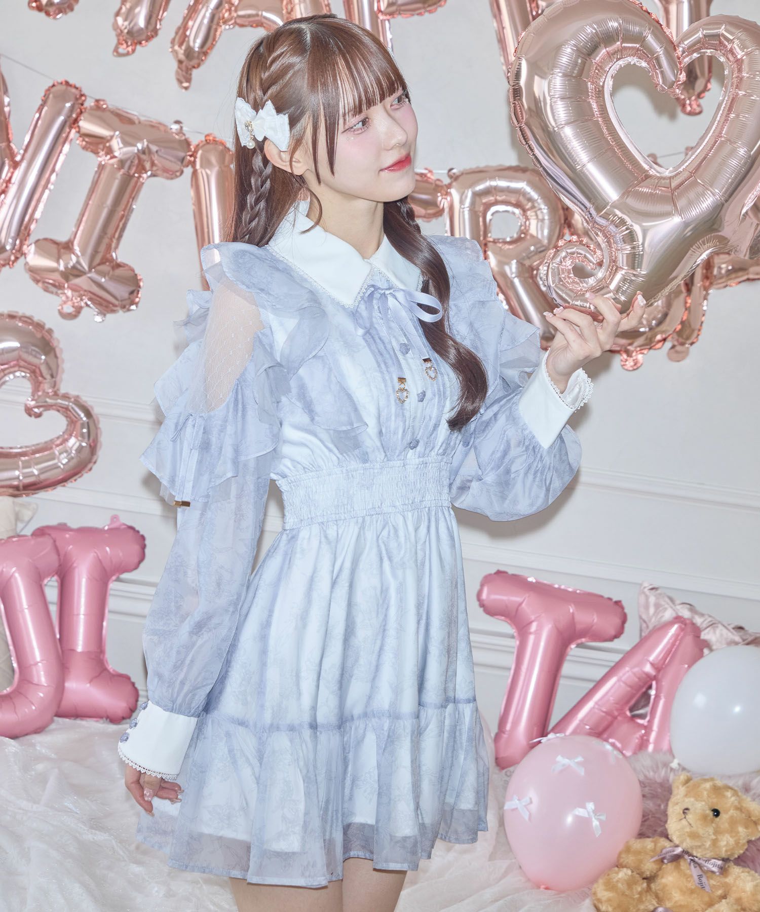 チュールエプロン付きメイドワンピース | Rlab store