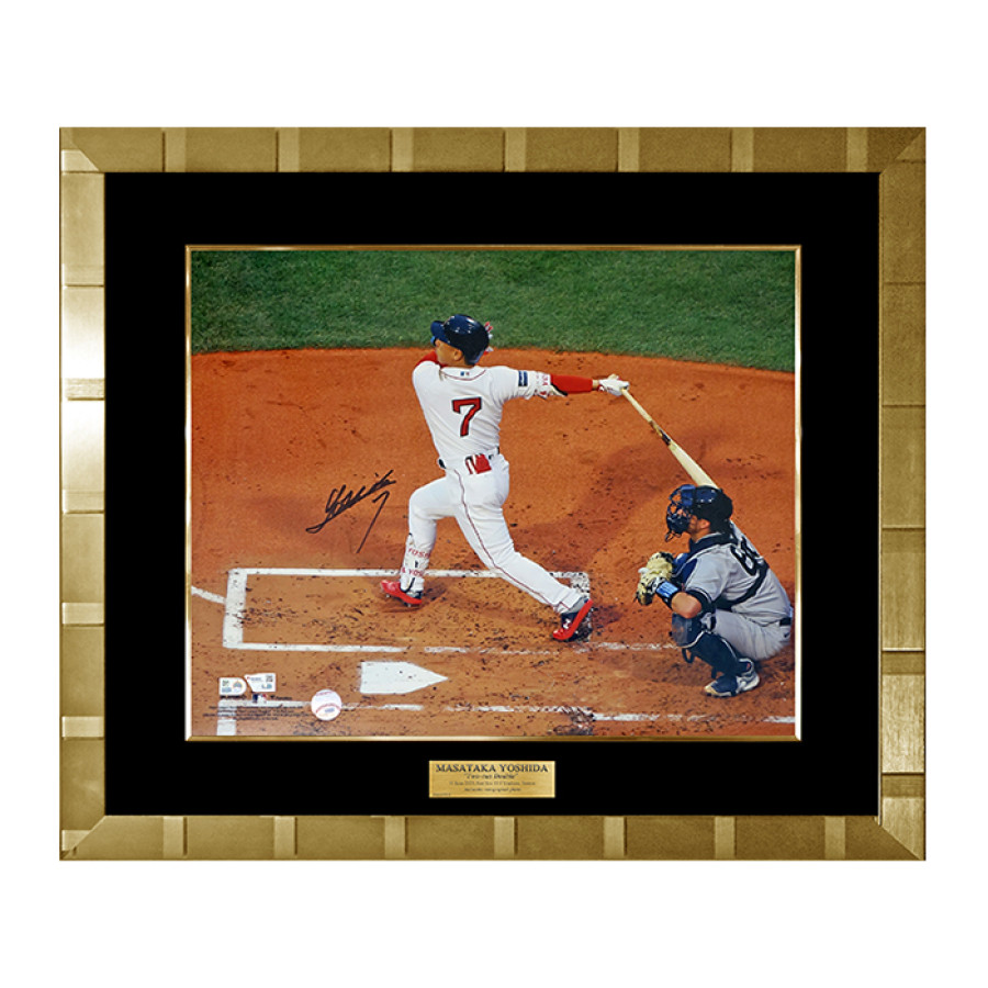 吉田正尚」直筆サイン入り レッドソックス公式フォト 特製フレーム