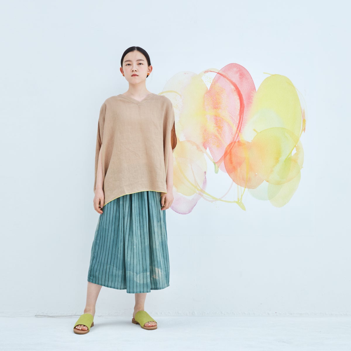 Naomi Ito Linen colors（ブラウス） - 水彩画を着る。伊藤尚美さんの