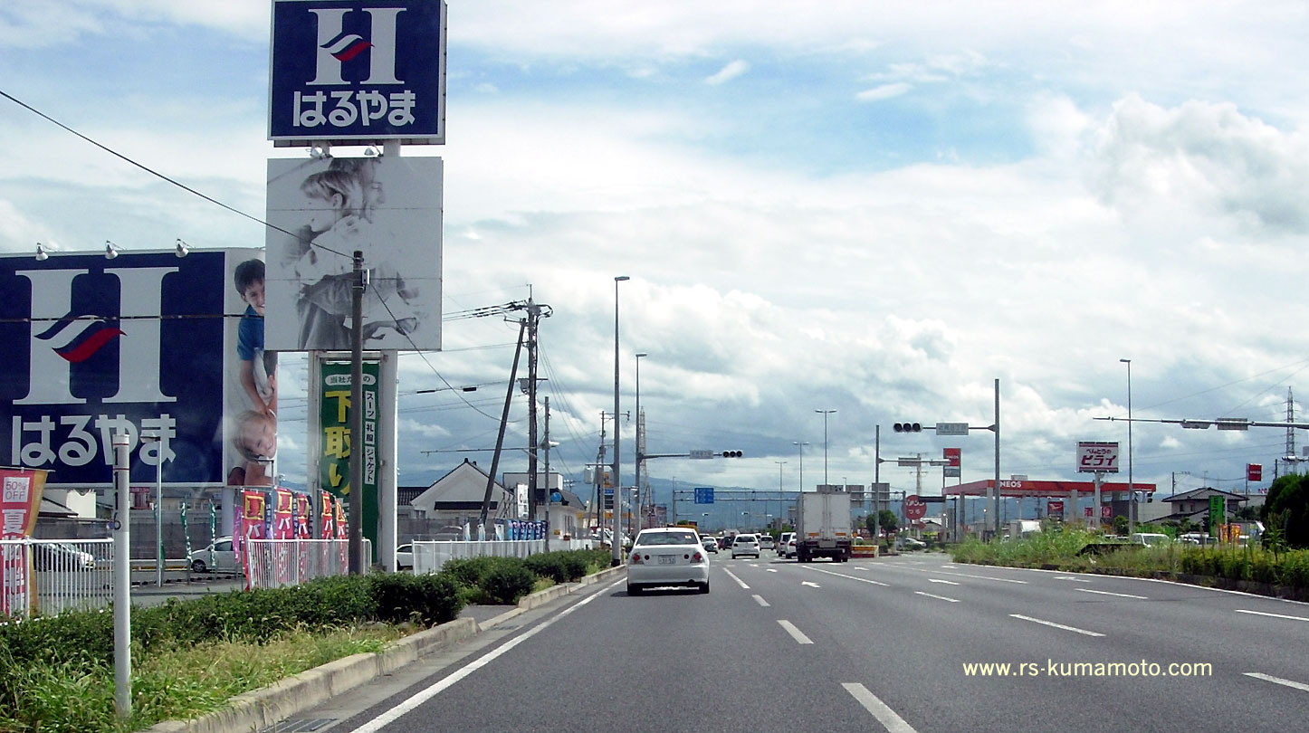 国道57号熊本バイパス沿線風景