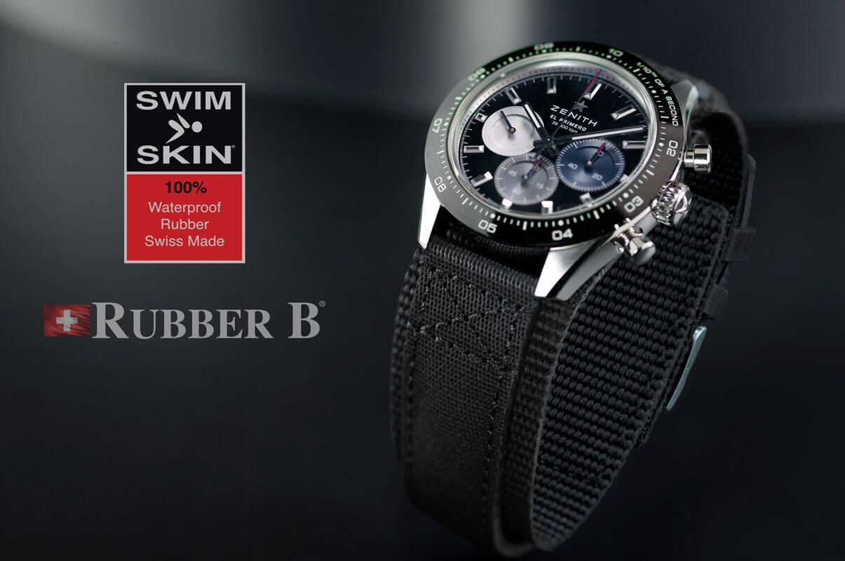 Rubber Combat Strap for Zenith Chronomaster Sport - Tang Buckle Series