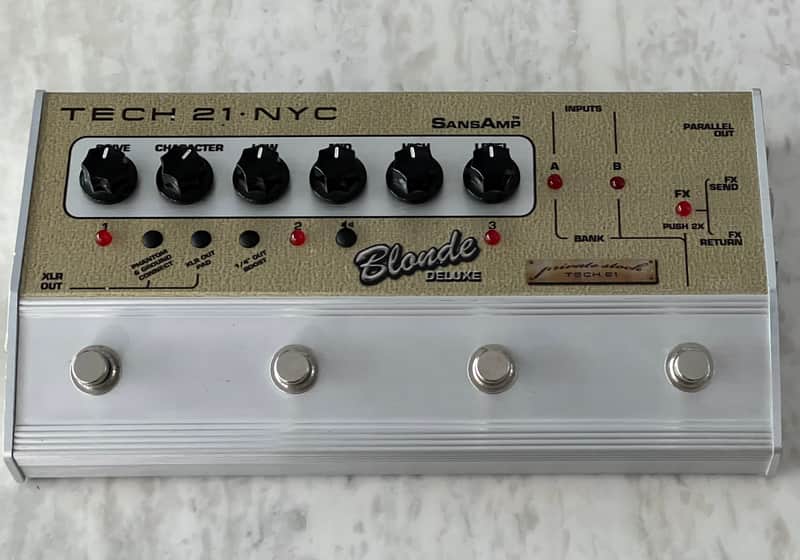 Tech 21 SansAmp Blonde Deluxe Analog Preamp DI Overdrive EQ Fender