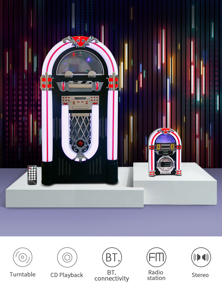 ミュージックボックスジュークボックスビニールレコードFMラジオCD