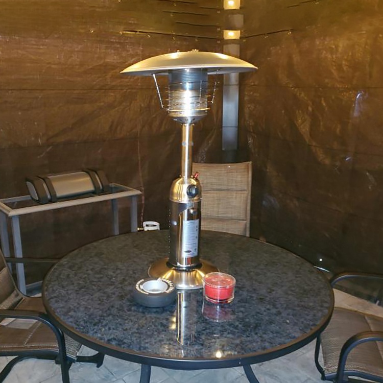 ステンレス鋼プロパンガスヒーター、きのこ型小型卓上屋外パティオ用