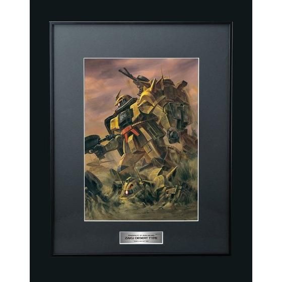 ガンダム」ザクデザートタイプが“絵画”に！ 「ガンプラボックスアート