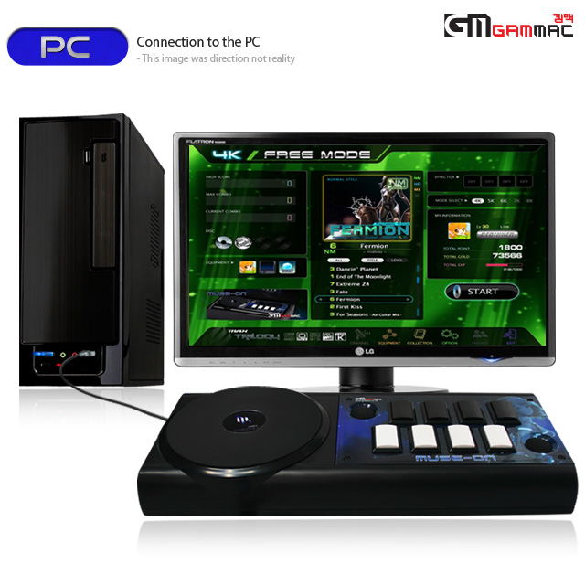 Gammac DJ Max Trilogy New Muse-On Controller for PlayStation 2