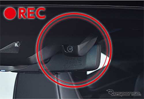 駐車中の衝撃を感知し録画…コムテック、ハリアーのデジタルインナー