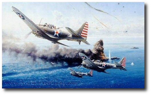 Battle of the Coral Sea by Robert Taylor (SBD Dauntless)