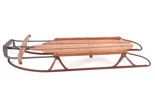 Cast-Iron & Wood Flexible Flyer No. 47 Snow Sled for sale at