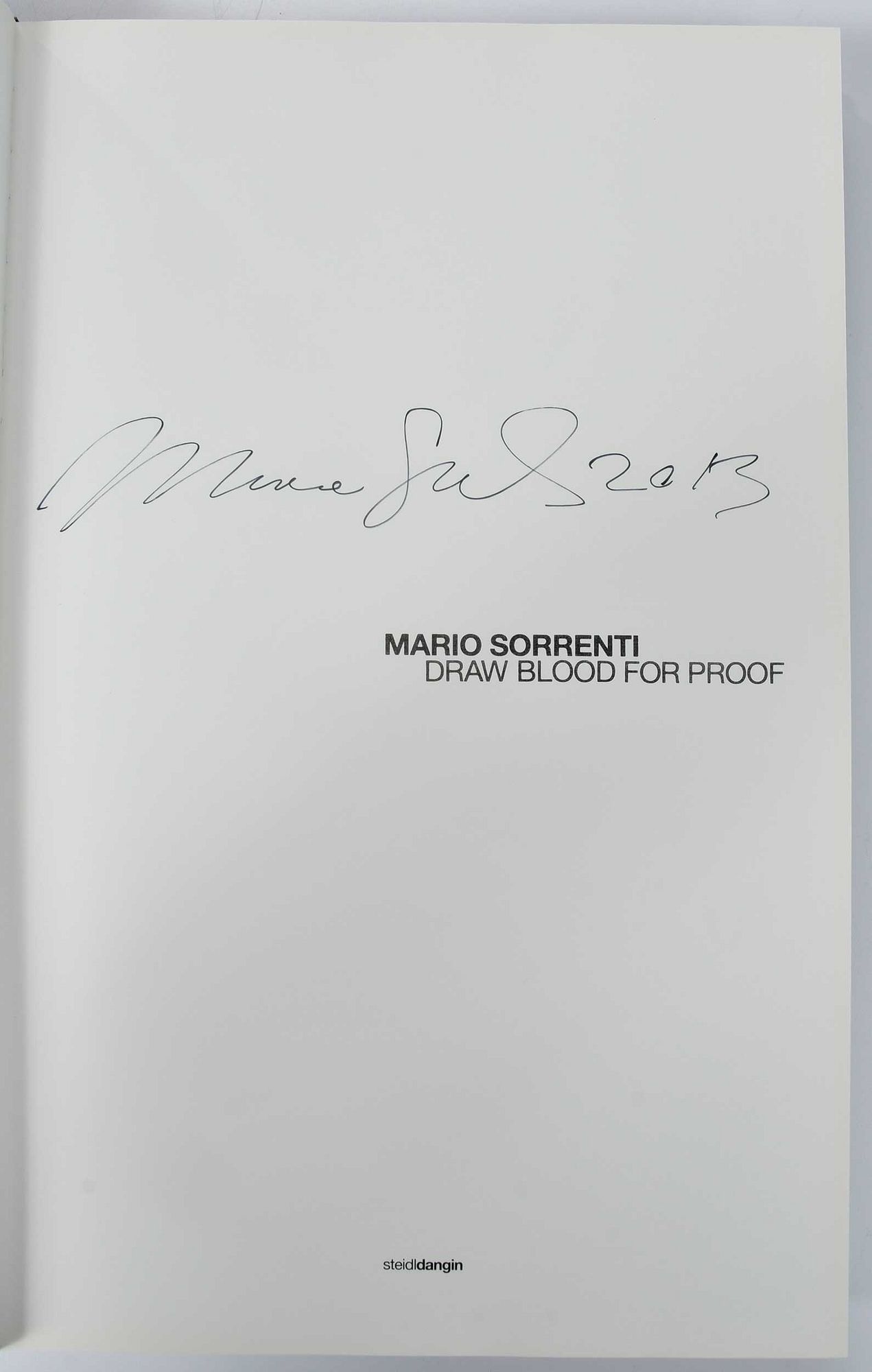 Draw Blood for Proof by Mario Sorrenti sold at auction on 10th