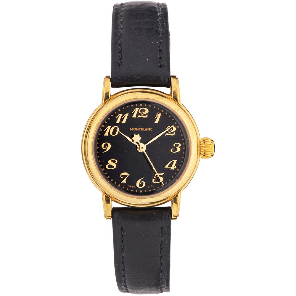 MONTBLANC MEISTERSTÃœCK LADY WATCH IN STEEL AND PLATE REF. 7006