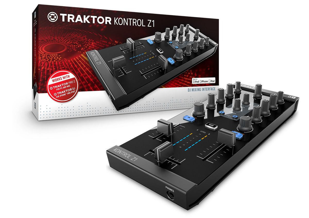 Traktor Kontrol Z1, Portable Mixer + Soundcard for Traktor DJ +