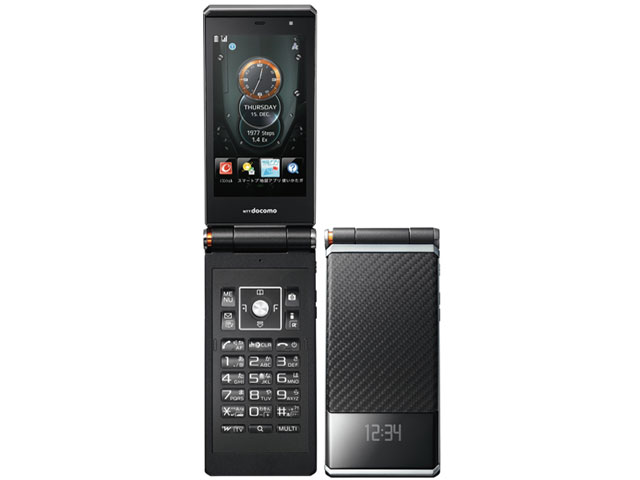 DOCOMO FUJITSU F-04D 13MP FULL HD CARBON BLACK UNLOCKED FLIP PHONE