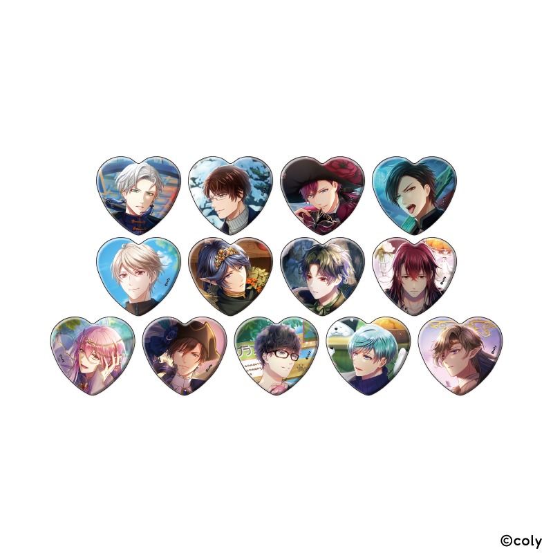 スタンドマイヒーローズ ハート型缶バッジ 02 BOX02 公式イラスト 13個
