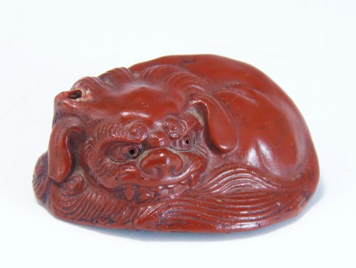 城南骨董-古備前焼 水滴 書道具 獅子 13