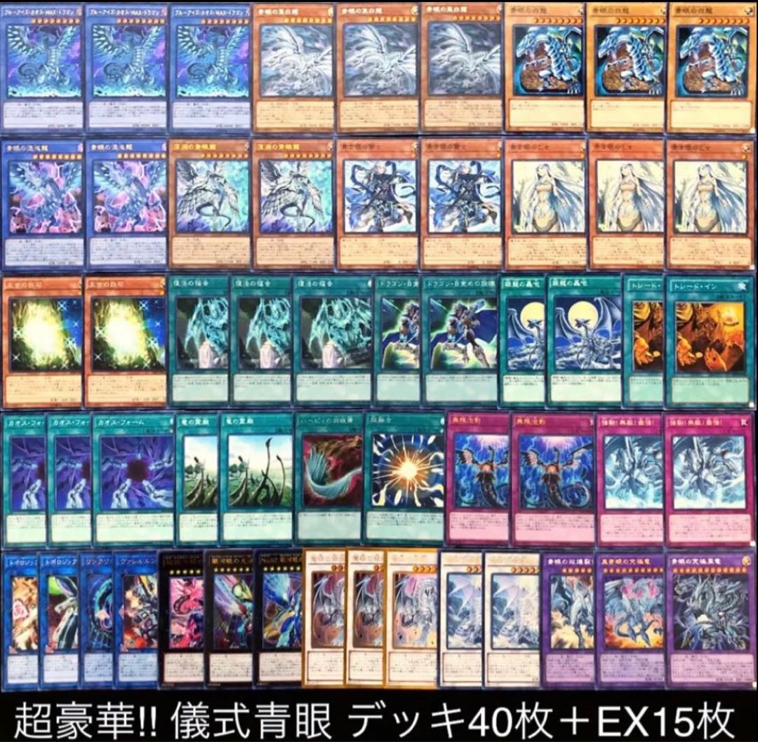 遊戯王 青眼の白龍 デッキ ブルーアイズ デッキ 1枚の通販 【きち