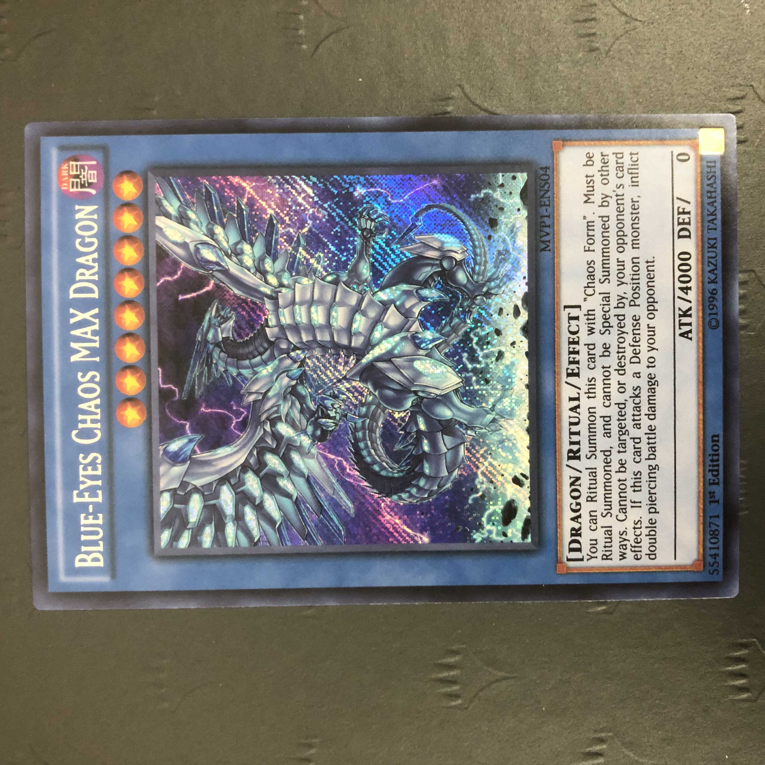 遊戯王 ブルーアイズ・カオス・MAX・ドラゴン 英語 1st シークレット 1