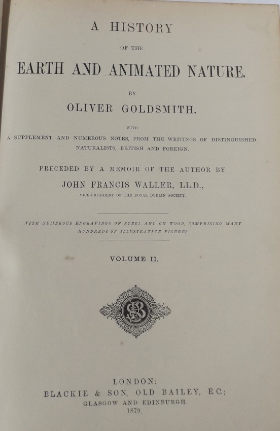 A History Of The Earth And Animated Nature - Auction #59